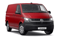 Car Hire Hampton - Red VW Transporter Automatic - Van hire Hampton
